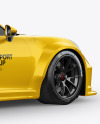 Sport Car Mockup - Back Half Side View