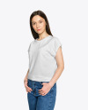 Woman in a T-Shirt Mockup