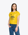 Woman in a T-Shirt Mockup