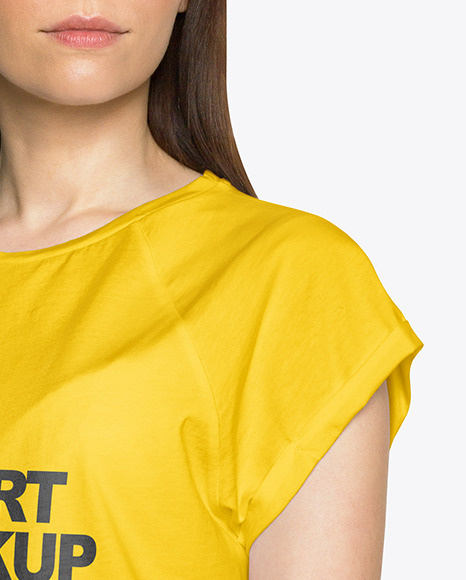 Woman in a T-Shirt Mockup