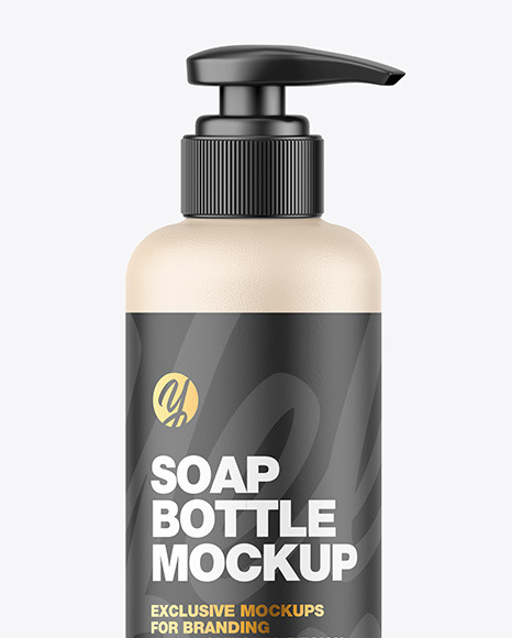 Ceramic Soap Bottle w/ Pump Mockup