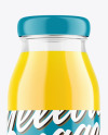 Glass Bottle with Orange Juice Mockup