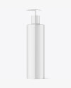 Matte Plastic Bottle with Pump Mockup