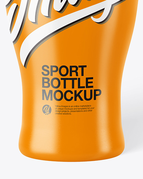 Glossy Sport Bottle Mockup