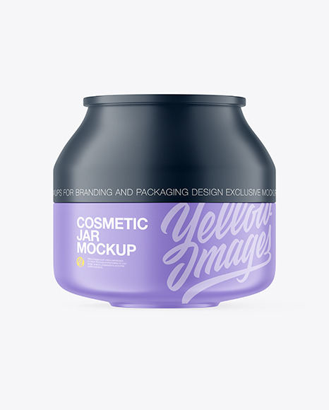 Matte Cosmetic Jar Mockup