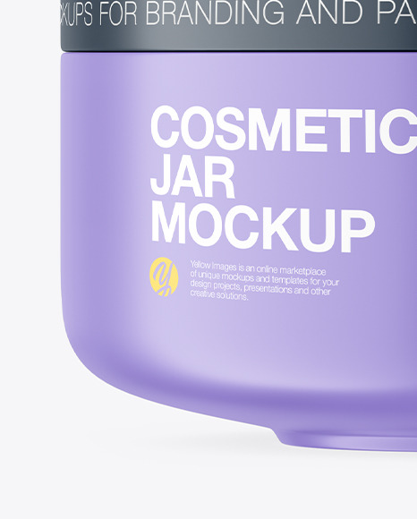 Matte Cosmetic Jar Mockup