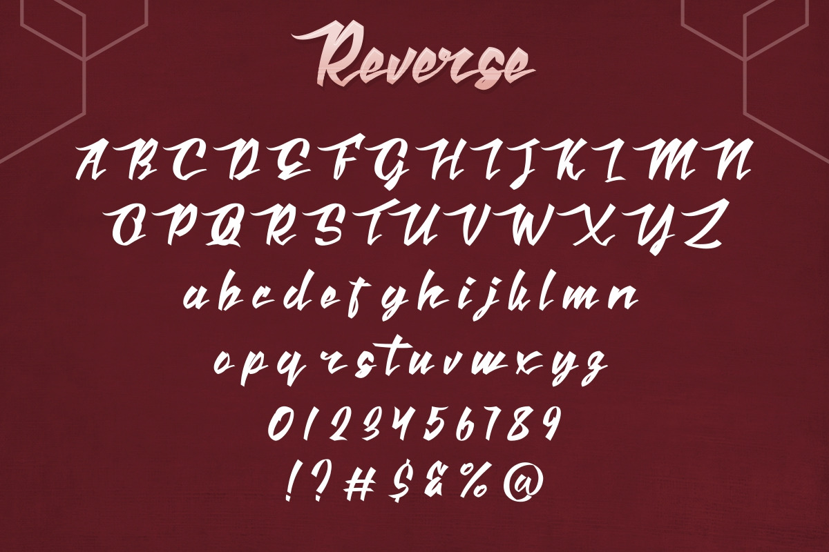 Reverse Brush Bold Calligraphy Font Reverse Brush Bold Calligraphy Font