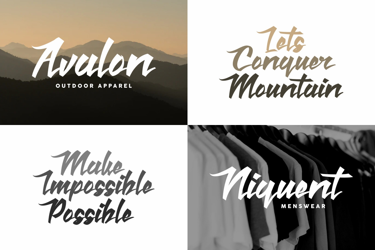 Reverse Brush Bold Calligraphy Font Reverse Brush Bold Calligraphy Font