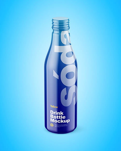 Glossy Drink Bottle Mockup