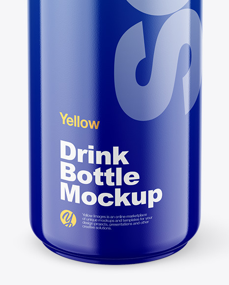 Glossy Drink Bottle Mockup