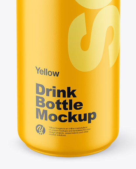 Matte Drink Bottle Mockup