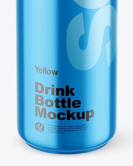 Metallic Drink Bottle Mockup