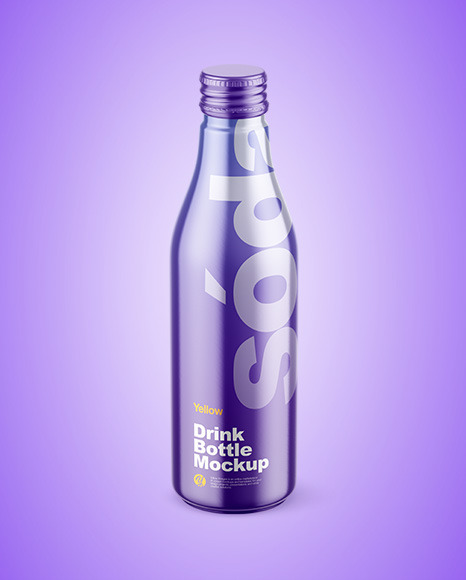 Metallic Drink Bottle Mockup