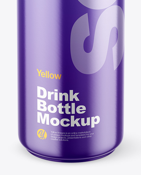 Metallic Drink Bottle Mockup