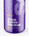 Metallic Drink Bottle w/ Drops Mockup