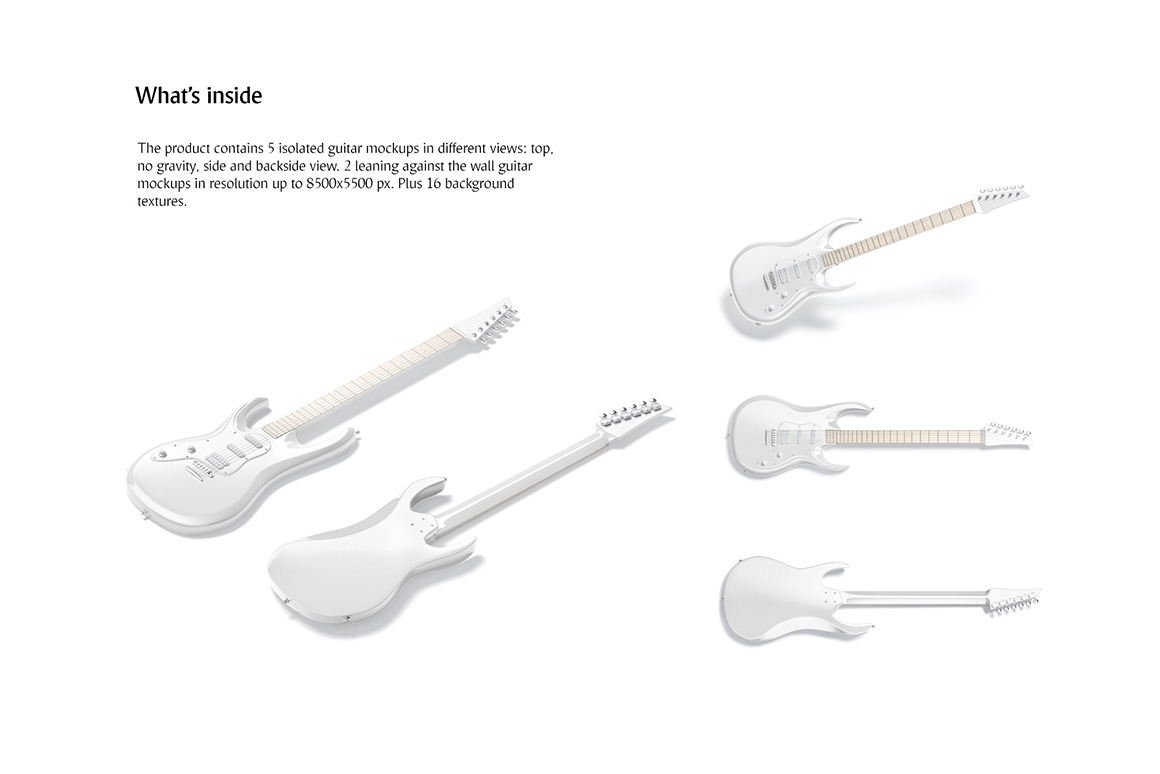 Electric Guitar Mockups Set Electric Guitar Mockups Set
