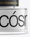 Clear Glass Cosmetic Jar Mockup