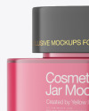 Clear Glass Cosmetic Jar Mockup