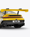 Sport Car Mockup - Back Half Side View