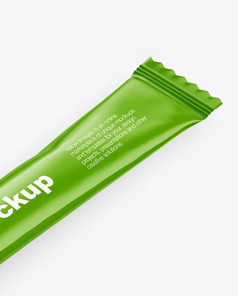 Glossy Stick Sachet Mockup