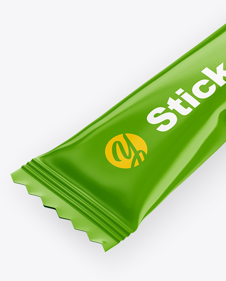 Glossy Stick Sachet Mockup