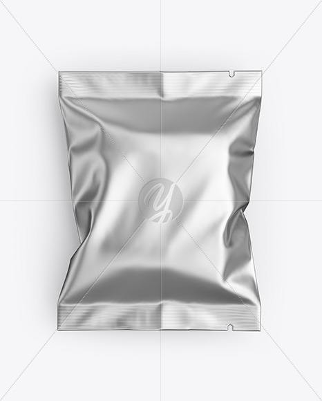 Matte Metallic Snack Package Mockup