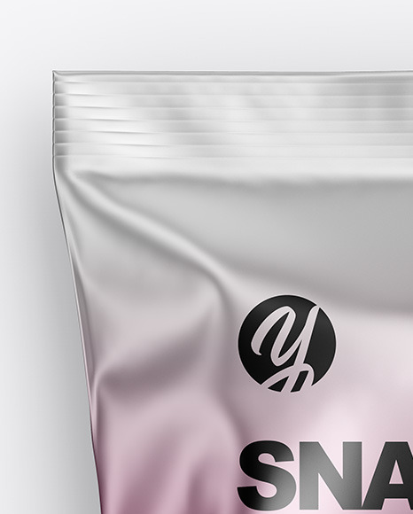 Matte Metallic Snack Package Mockup