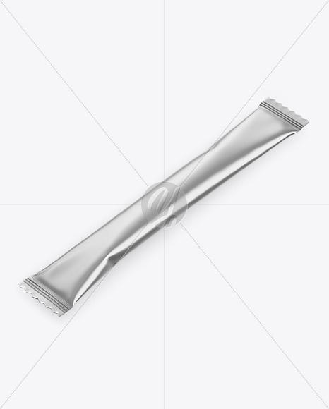 Matte Metallic Stick Sachet Mockup