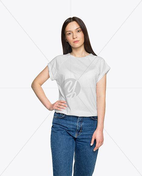 Woman in a T-Shirt Mockup