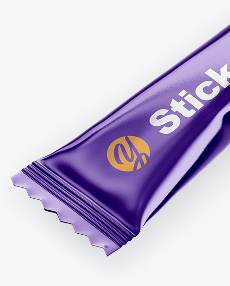 Metallic Stick Sachet Mockup