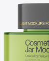 Green Glass Cosmetic Jar Mockup