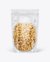 Clear Plastic Pouch w/ Cashew Nuts Mockup