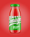 Glass Bottle with Tomato Juice Mockup