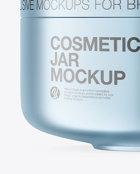 Metallic Cosmetic Jar Mockup