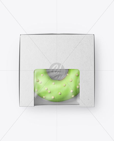 Kraft Box with Donut Mockup