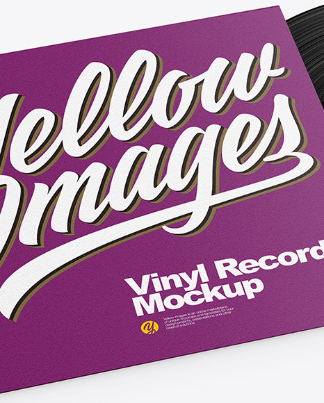 Vinyl Record w/ Paper Cover Mockup