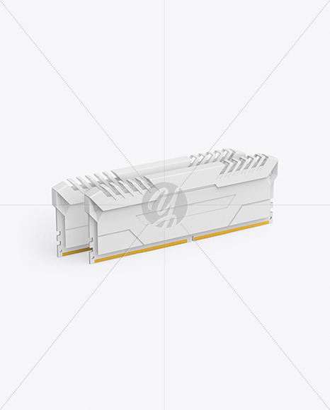 Two Modules of DDR4 RAM Mockup