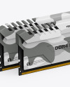 Two Modules of DDR4 RAM Mockup