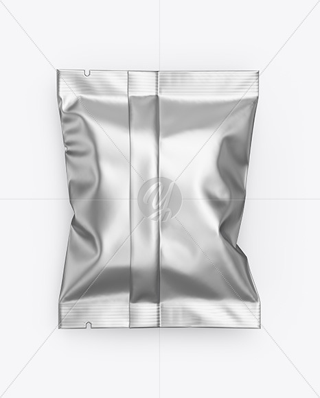 Matte Metallic Snack Package Mockup