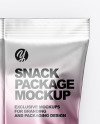 Matte Metallic Snack Package Mockup