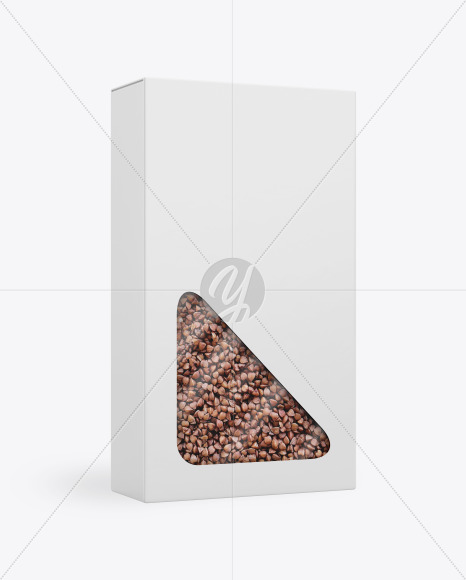 Box with Buckwheat Mockup