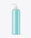 Clear Liquid Soap Bottle with Pump Mockup