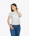 Woman in a T-Shirt Mockup