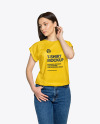 Woman in a T-Shirt Mockup