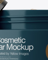 Opened Glossy Cosmetic Jar Mockup