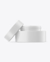 Opened Matte Cosmetic Jar Mockup