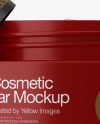 Opened Matte Cosmetic Jar Mockup