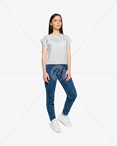 Woman in a T-Shirt Mockup