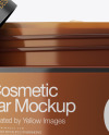 Dark Amber Glass Cosmetic Jar Mockup