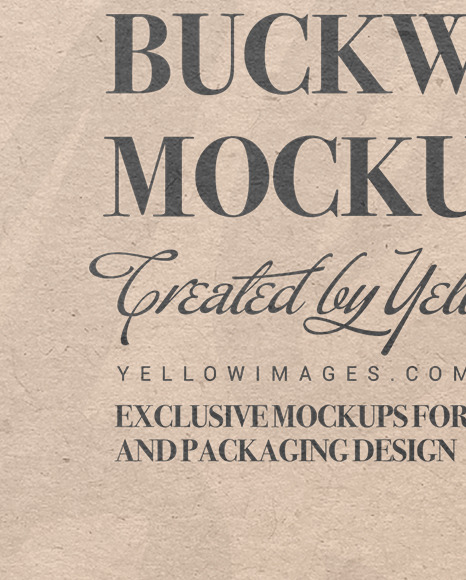 Kraft Paper Box with Buckwheat Mockup